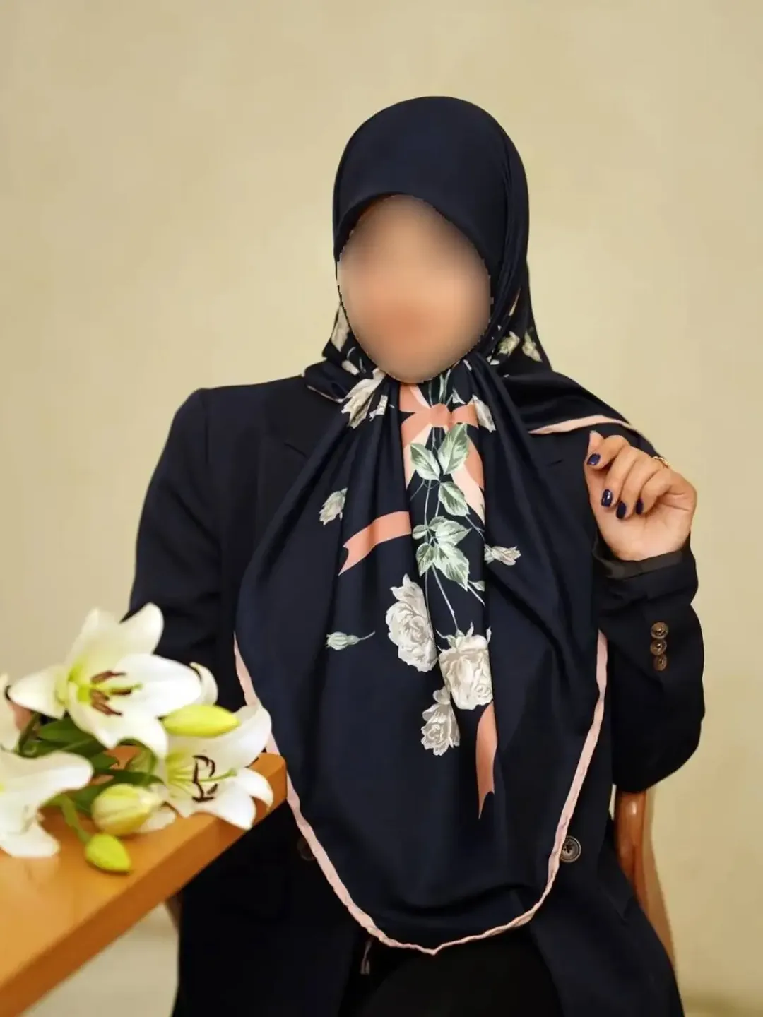 روسری ابریشم توییل مجلسی پاپیونی