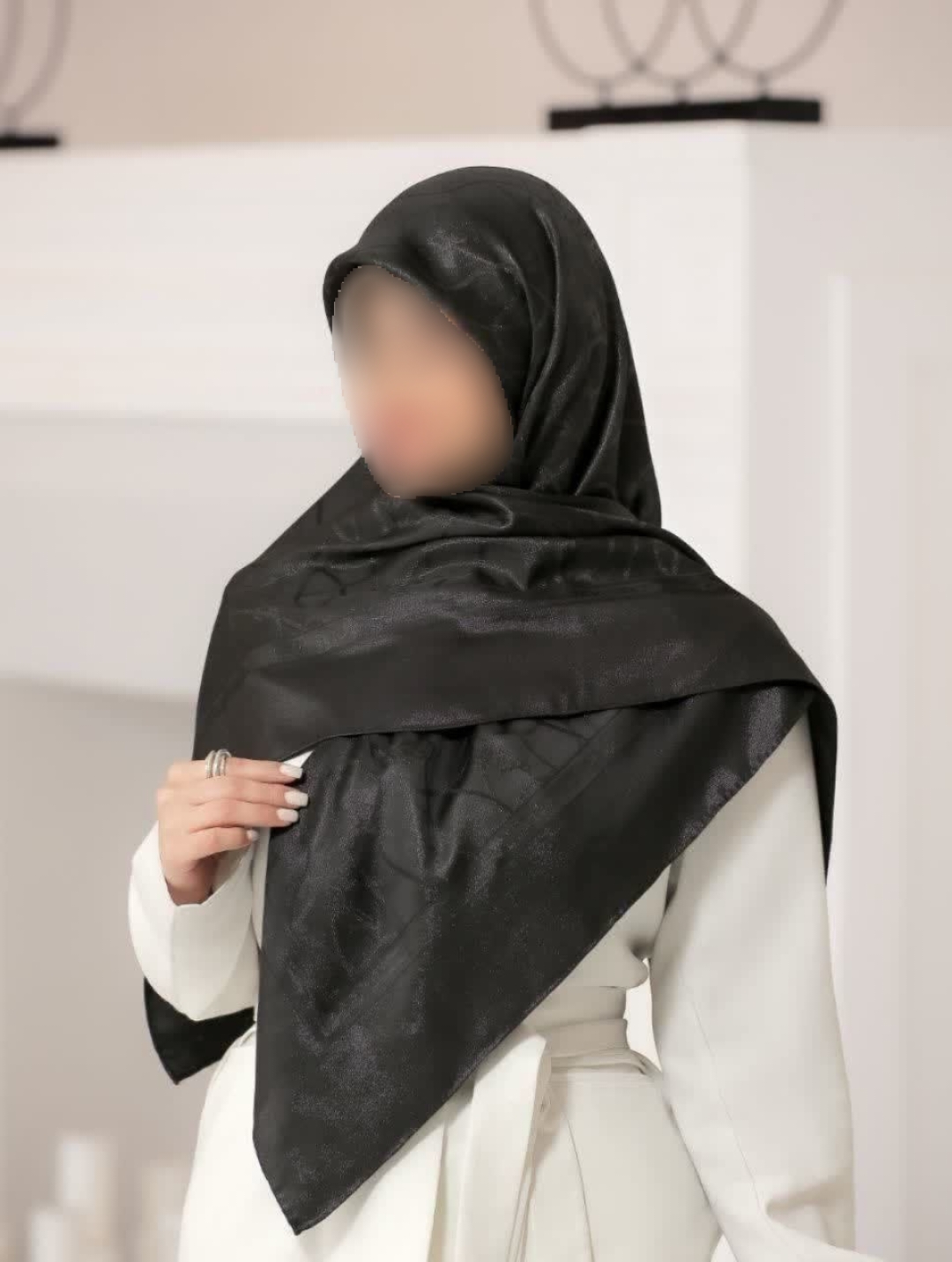 روسری ابریشم ژاکارد لمه وارداتی